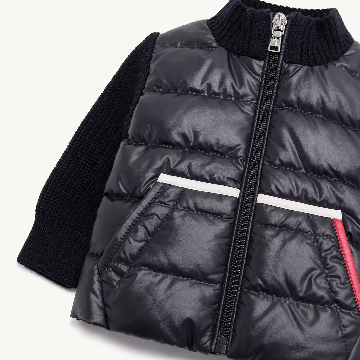 Moncler Enfant Infant Boys Navy Knitted Jacket | Casa Childrenswear