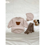 Winter Bear Knitted Romper