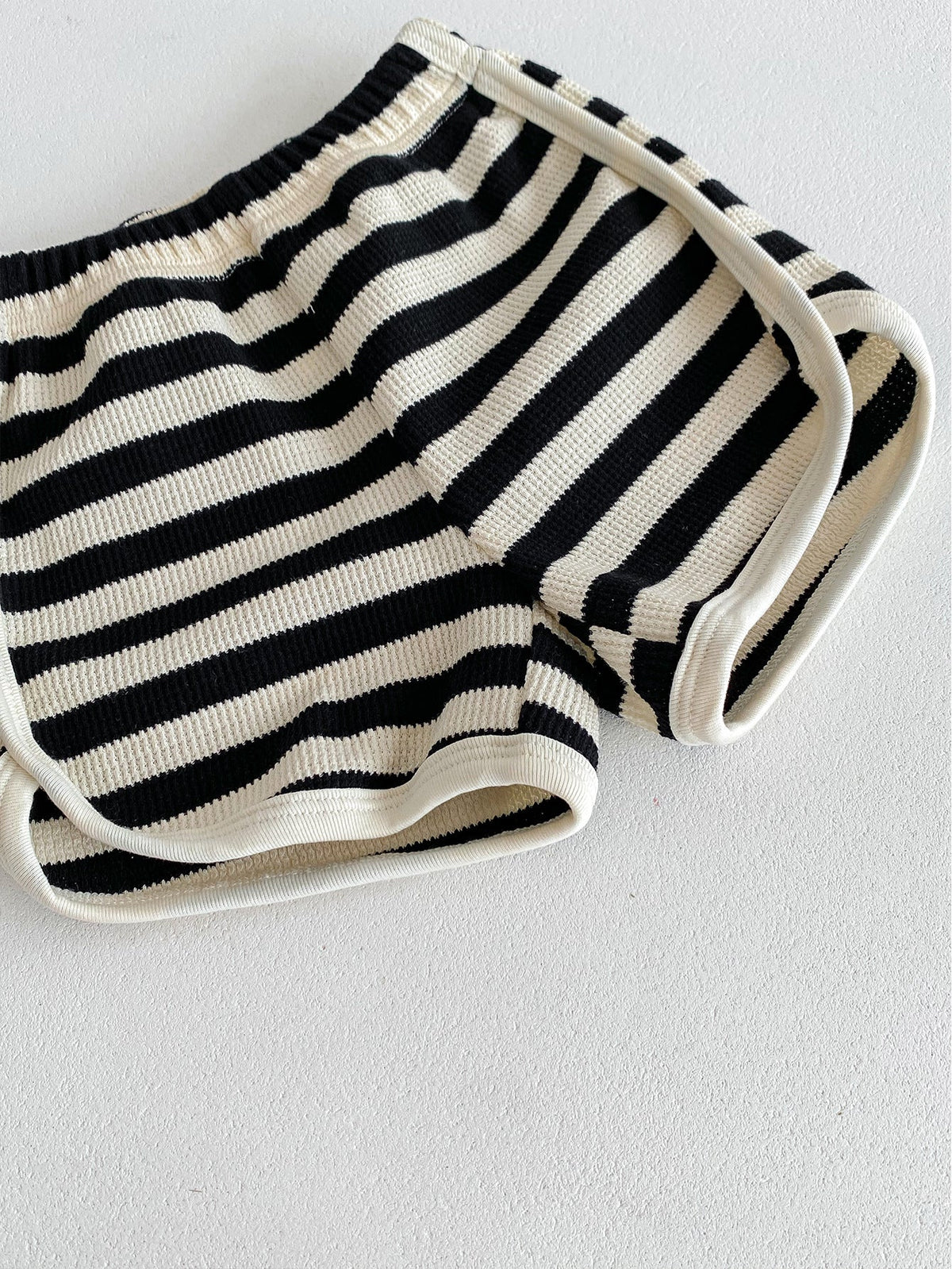 The Bear Beach Black Stripe Shorts & T-Shirt