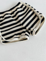The Bear Beach Black Stripe Shorts & T-Shirt