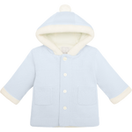 Kai Blue Fur Trim Knitted Jacket