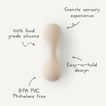 Mushie Silicone Baby Rattle Toy - Natural