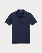 Boys Navy Slim Fit Cotton Polo Shirt