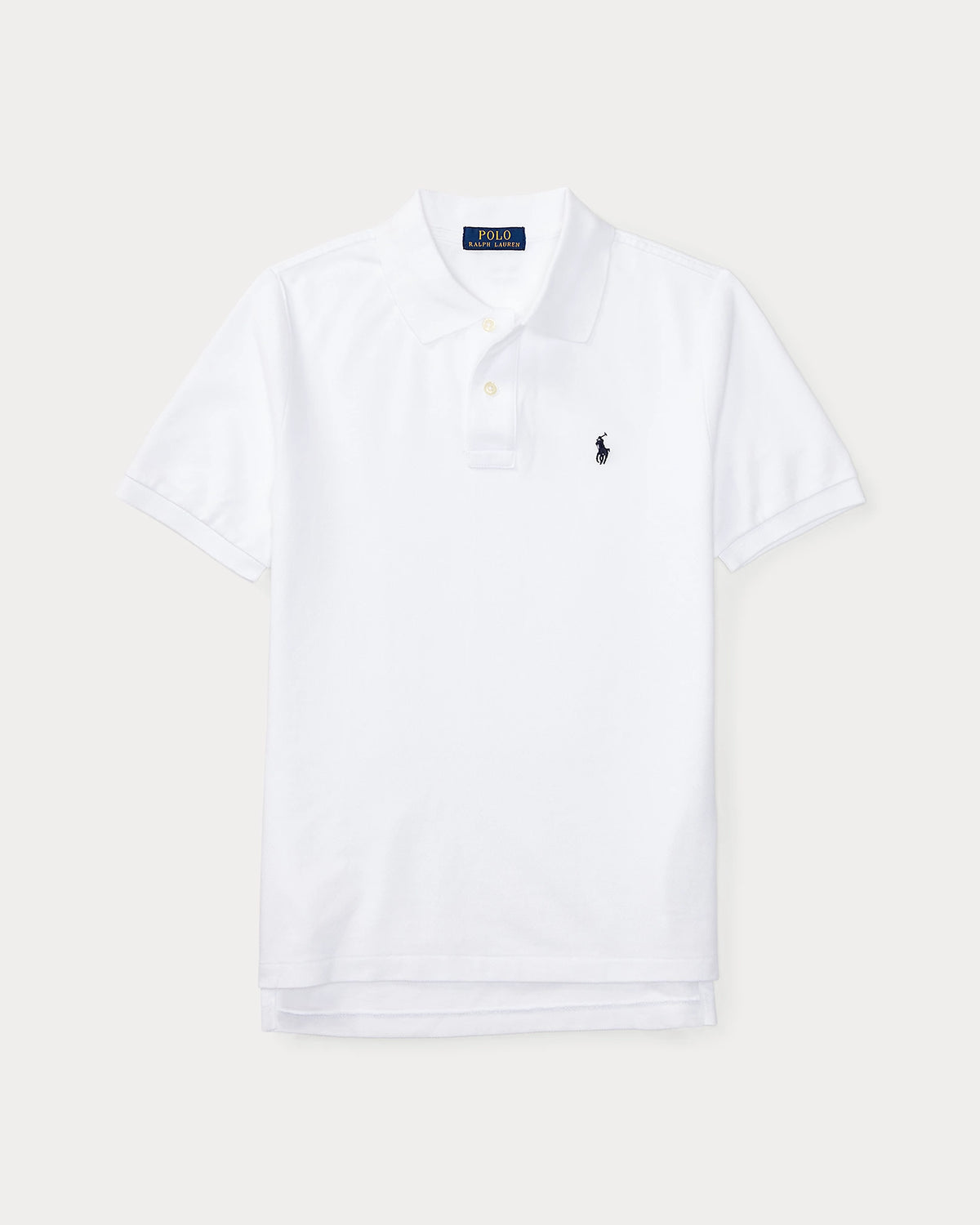 Ralph Lauren Boys White Slim Fit Cotton Polo Shirt | Casa Childrenswear