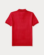 Slim Fit Red Cotton Mesh Polo