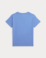 Cotton Blue Jersey Crewneck Tee