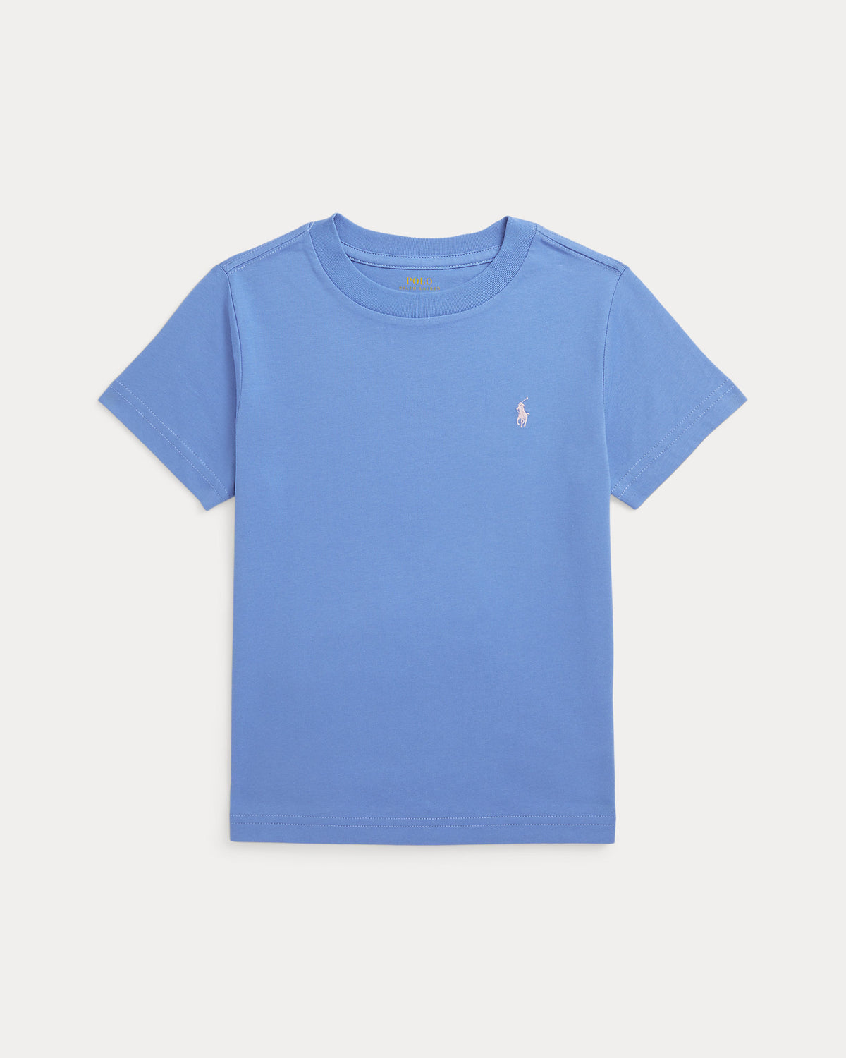 Cotton Blue Jersey Crewneck Tee