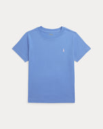 Cotton Blue Jersey Crewneck Tee