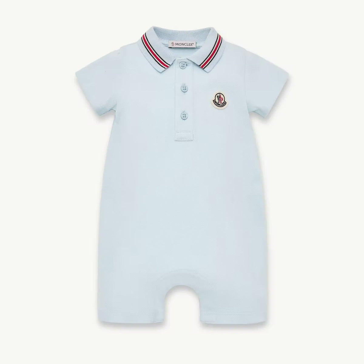 Moncler Enfant Baby Boys Blue Romper | Casa Childrenswear