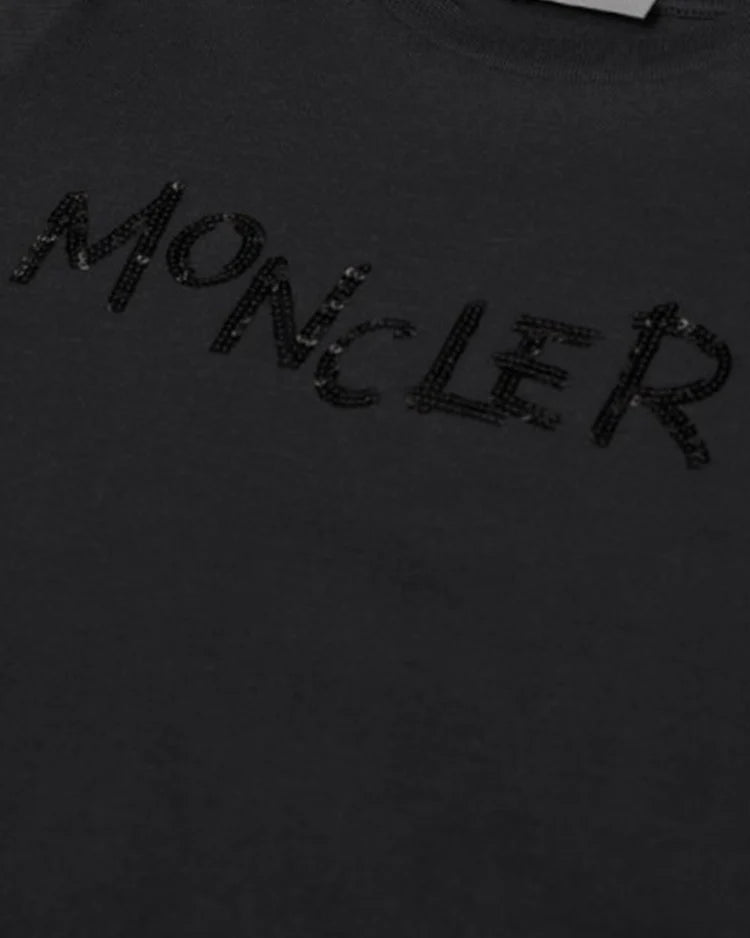 Moncler Enfant Girls Black T-Shirt | Casa Childrenswear