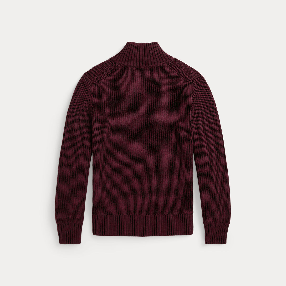 Ralph Lauren Boys Rich Ruby Half-Zip Sweater - back view