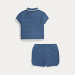 Ralph Lauren Baby Boys Knitted Shirt & Short Set | Casa Childrenswear