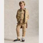 Boys Khaki Cargo Joggers