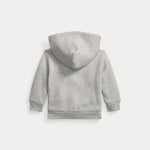 Ralph Lauren Baby Boys Grey Full Zip Hoodie | Casa Childrenswear