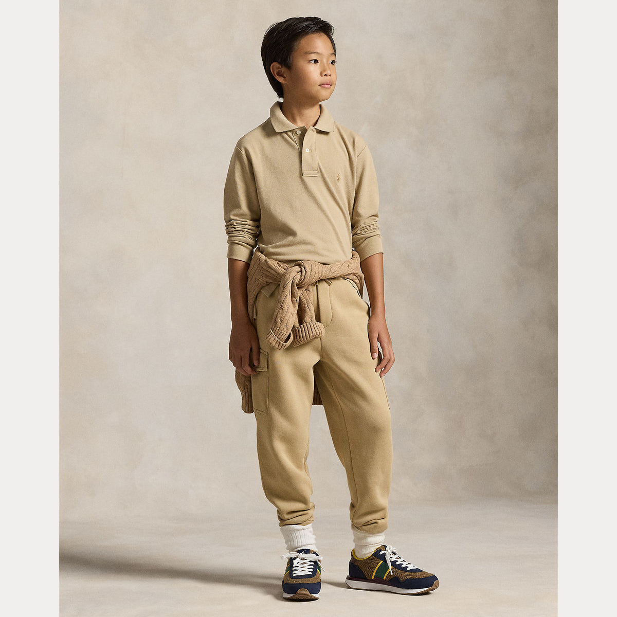 Ralph Lauren Boys Khaki Joggers | Casa Childrenswear