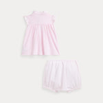 Ralph Lauren Baby Girls Pink Dress and Short Set | Casa Childrenswear