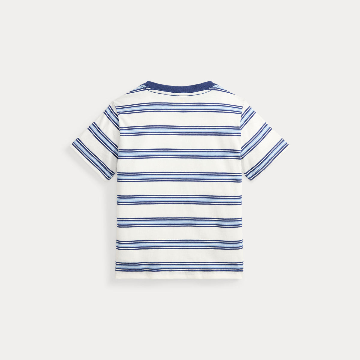 Ralph Lauren Boys Navy & Ivory Striped T-Shirt | Casa Childrenswear