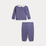 Ralph Lauren Infant Girls Summer Purple Tracksuit Set - back view