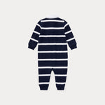 Ralph Lauren Baby Boys Striped Rugby Babygrow - back view