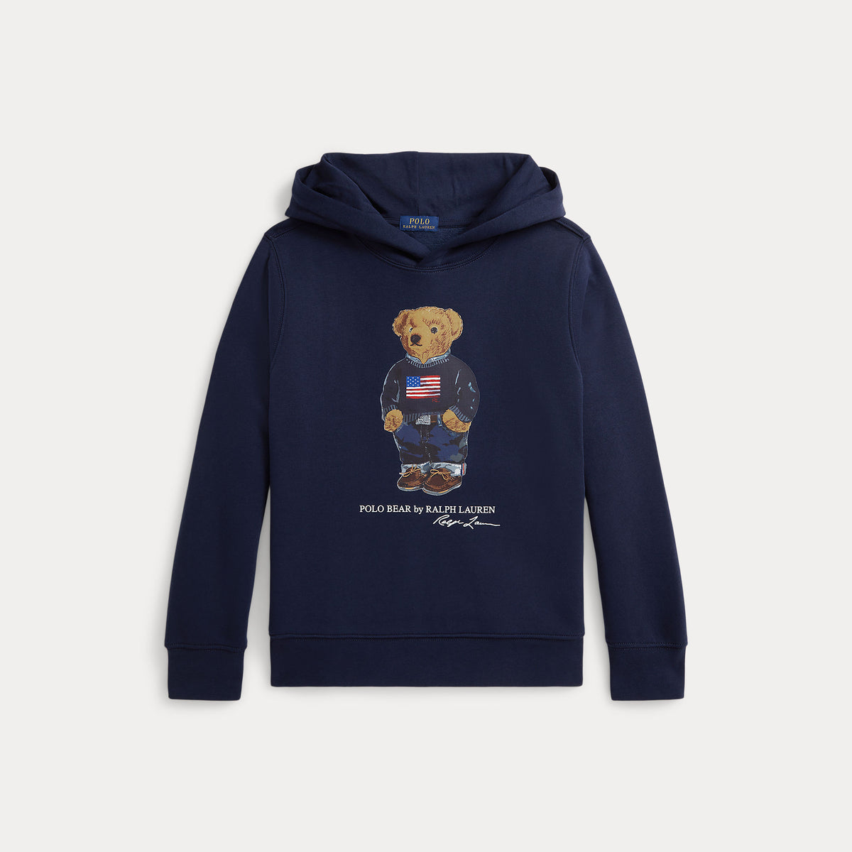Ralph Lauren Boys Bear Print Navy Hoodie | Casa Childrenswear