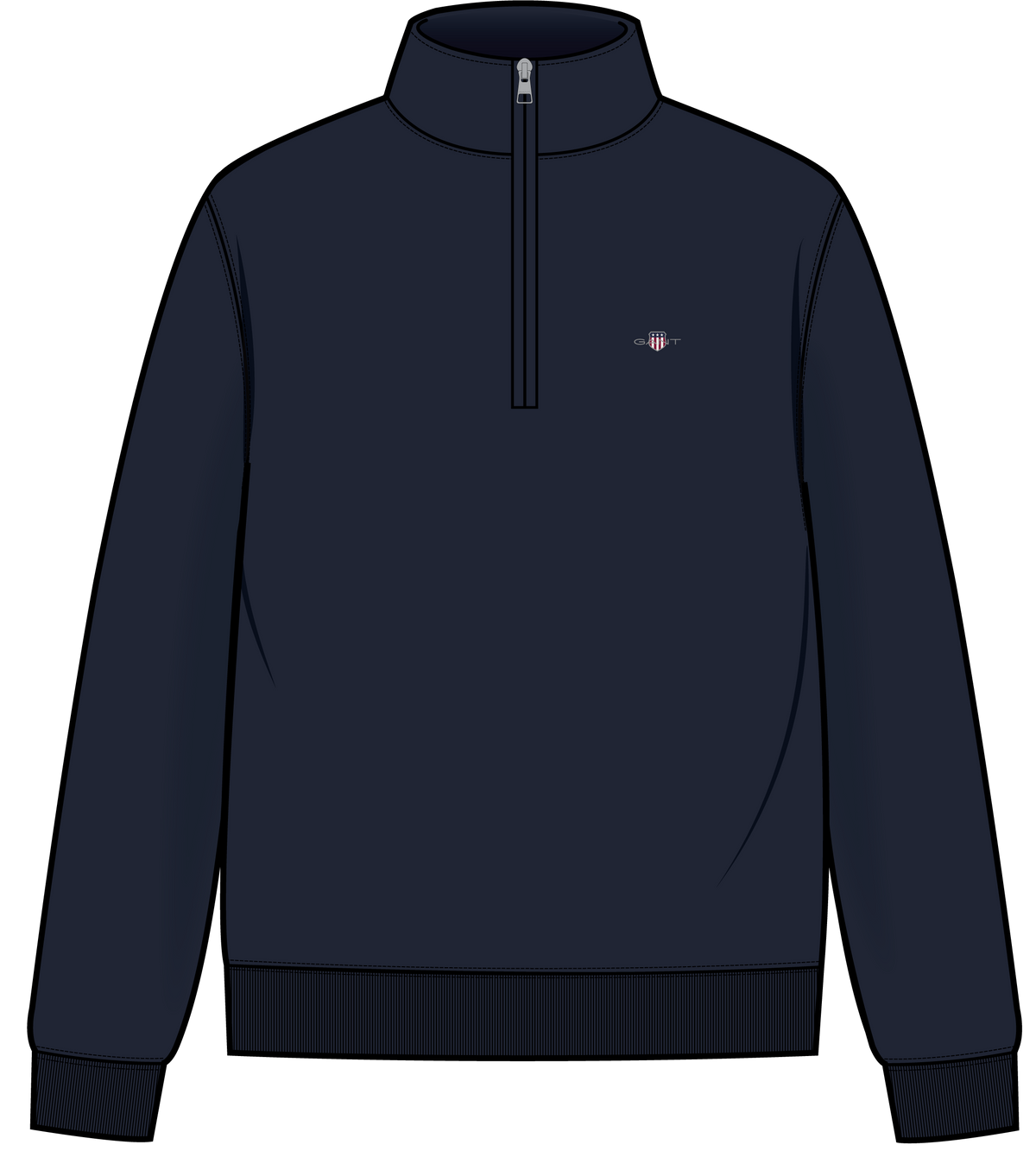 Boys Navy Half Zip Sweatshirt
