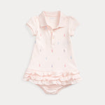 Baby Girls Pink Dress with Print