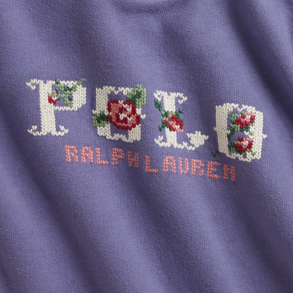 Ralph Lauren Infant Girls Summer Purple Tracksuit Set - detail view