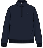 Boys Navy Half Zip Sweatshirt