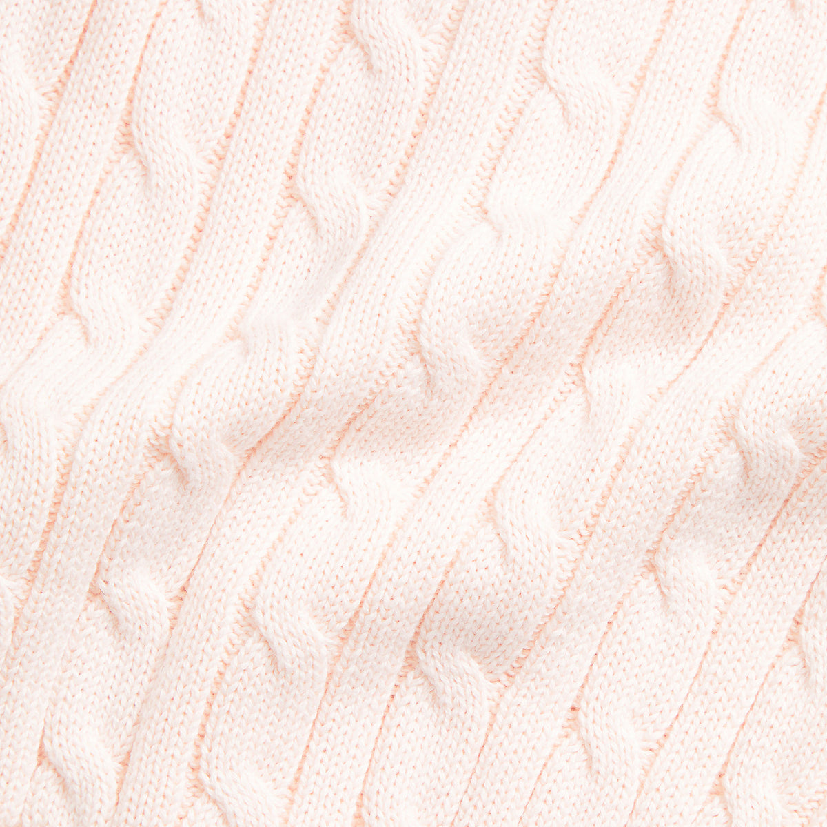 Ralph Lauren Baby Girls Pink Cotton Cable Knit Trouser Set | Casa Childrenswear