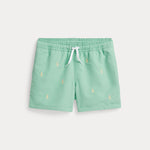 Ralph Lauren Boys Green All Over Horse Swim Short | Casa Childrenswear