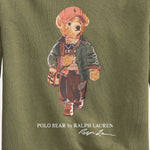 Ralph Lauren Boys Olive Green Bear Sweatshirt - detail view