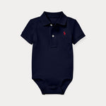 Ralph Lauren Baby Boys Navy Short Sleeve Romper | Casa Childrenswear