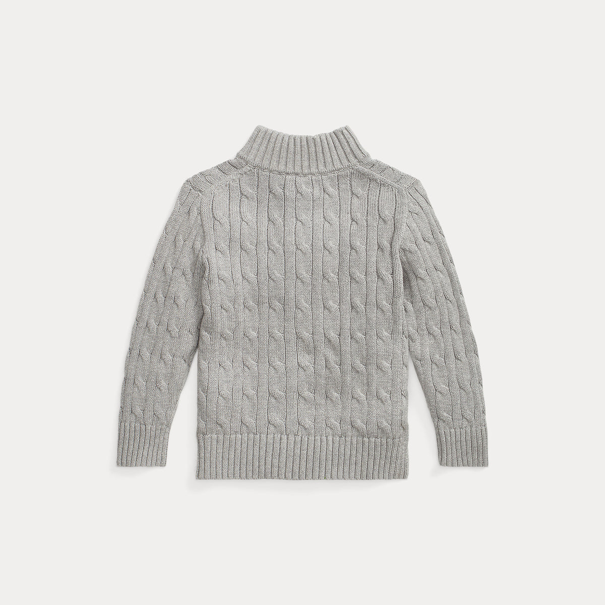 Boys Grey Quarter Zip Sweater