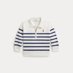 Ralph Lauren Baby Boys Half Zip Striped Sweatshirt | Casa Childrenswear