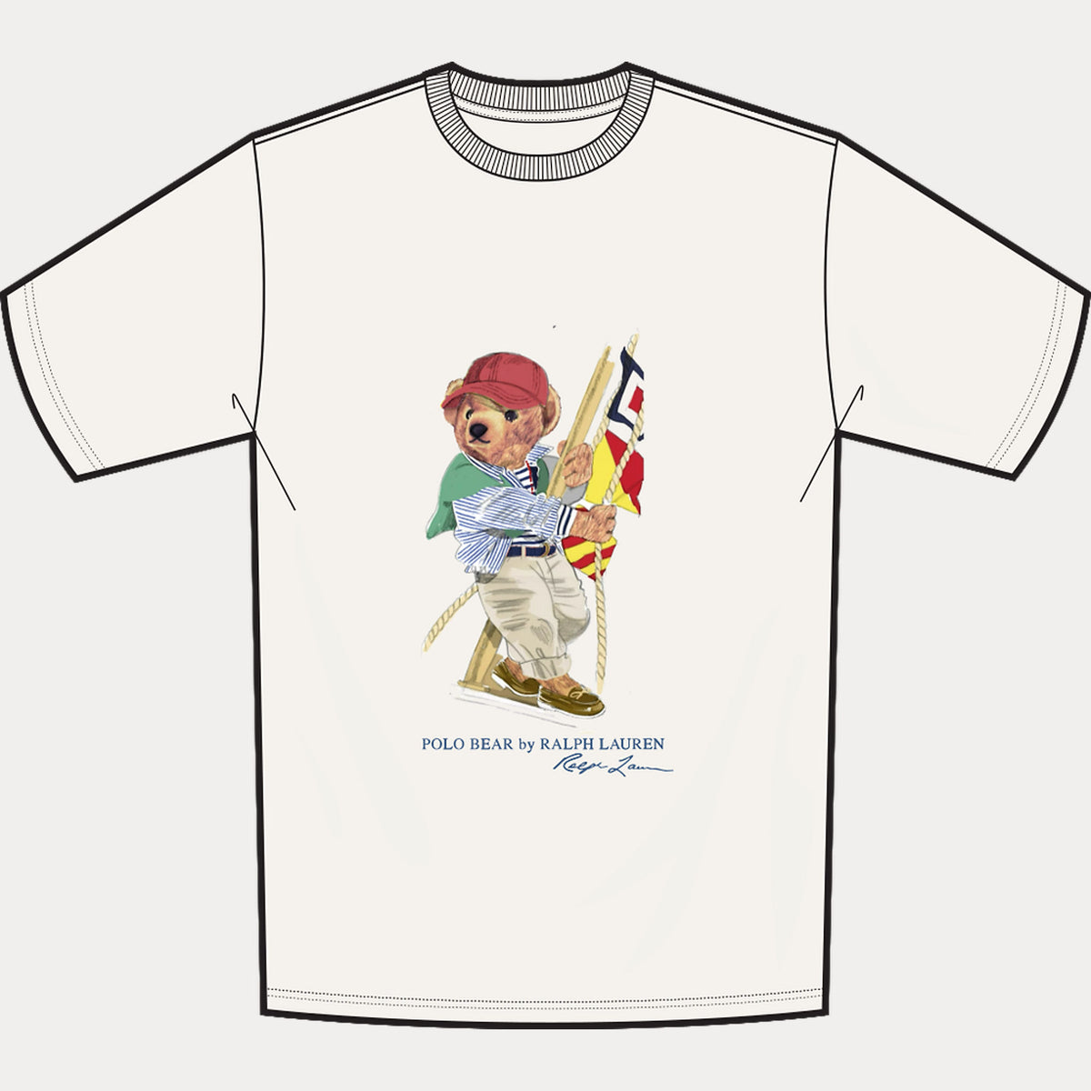 Ralph Lauren Baby Boys Bear Print Crew T-Shirt | Casa Childrenswear