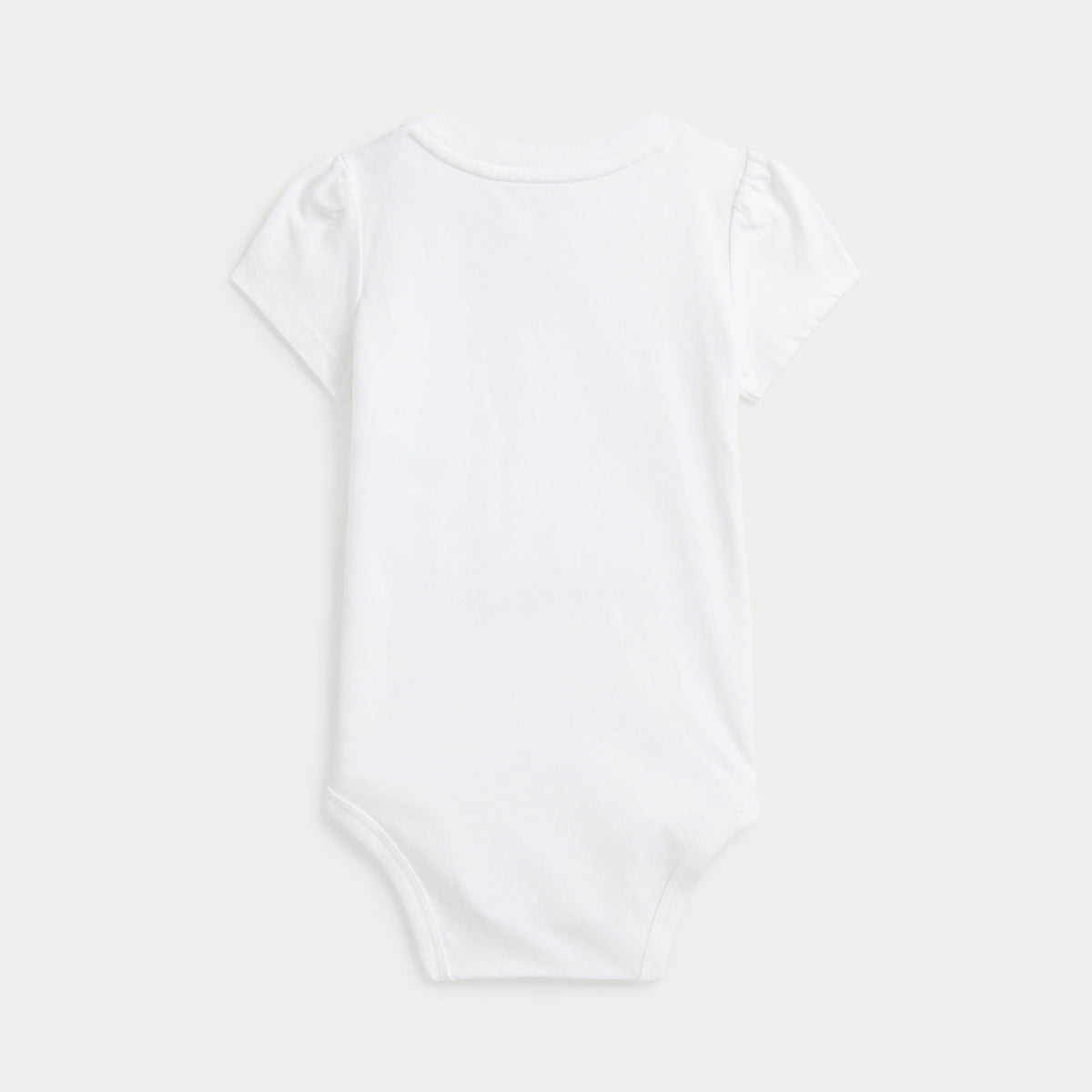 Large Bear Logo Babygrow White