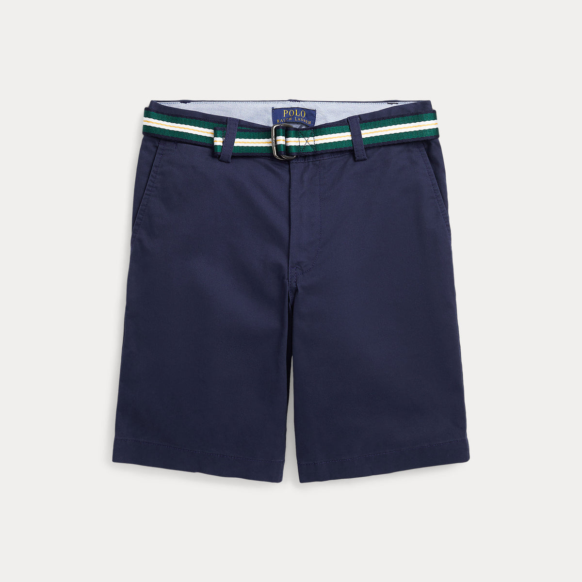 Belted Skinny Fit Chino Short Navy