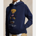 Ralph Lauren Boys Bear Print Navy Hoodie | Casa Childrenswear