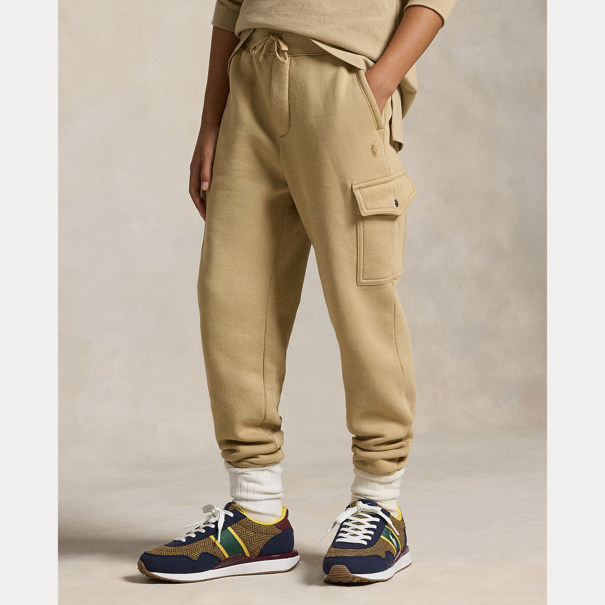 Ralph Lauren Boys Khaki Joggers | Casa Childrenswear