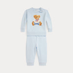 Ralph Lauren Baby Boys Blue Bear Print Tracksuit Set | Casa Childrenswear