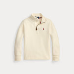 Boys Cream Half-Zip Pullover