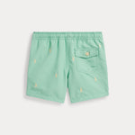 Ralph Lauren Boys Green All Over Horse Swim Short | Casa Childrenswear
