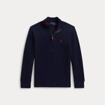 Ralph Lauren Boys Navy Half-Zip Pullover - front view