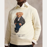 Boys Cream Bear Knit Sweatshirt