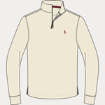 Ralph Lauren Boys Cream Half-Zip Pullover - front view