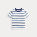 Ralph Lauren Boys Navy & Ivory Striped T-Shirt | Casa Childrenswear