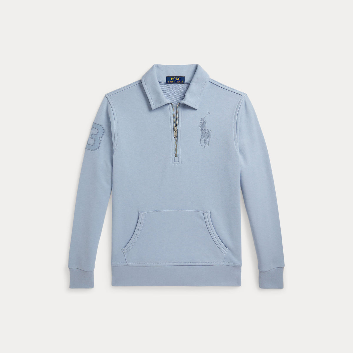 Ralph Lauren Boys Pale Blue Big Polo Sweatshirt | Casa Childrenswear