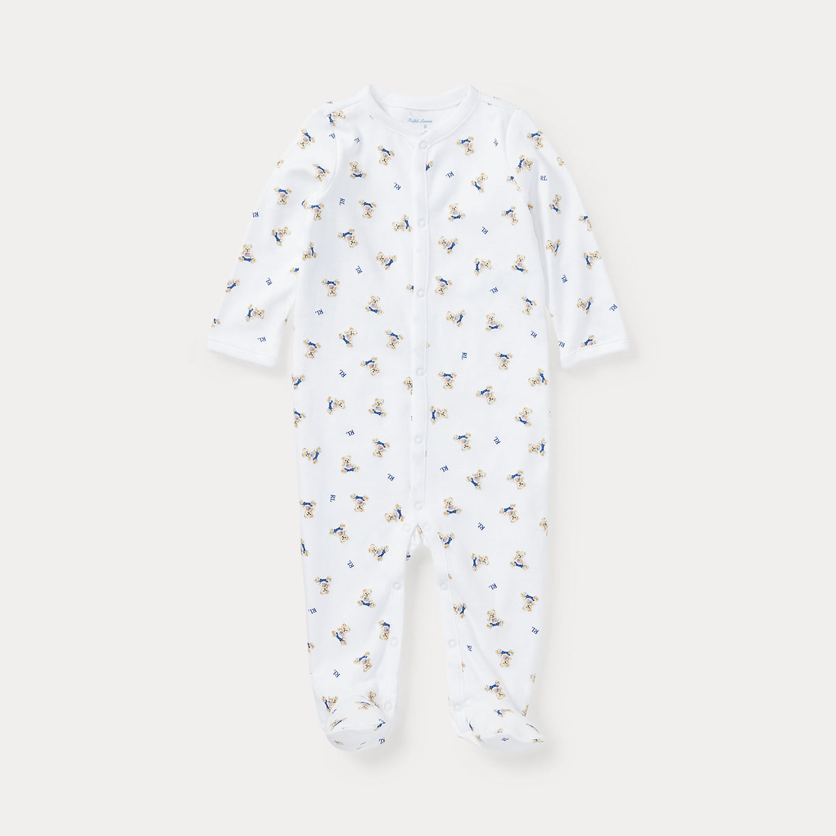 Ralph Lauren Baby Boys All Over Bear Babygrow | Casa Childrenswear
