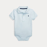 Ralph Lauren Baby Boys Blue Short Sleeve Romper | Casa Childrenswear