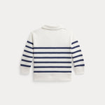 Ralph Lauren Baby Boys Half Zip Striped Sweatshirt | Casa Childrenswear